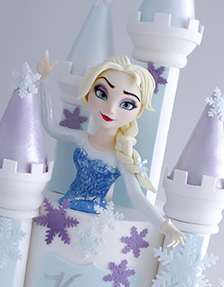 Frozen castle birthday cake with Elsa